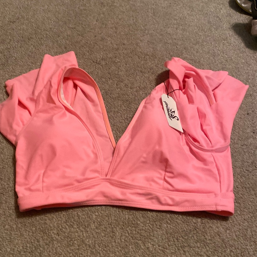 Hot pink bikini top only